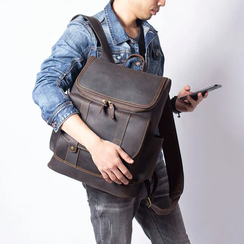 Leather Work Backpack  | Pacific Ocean