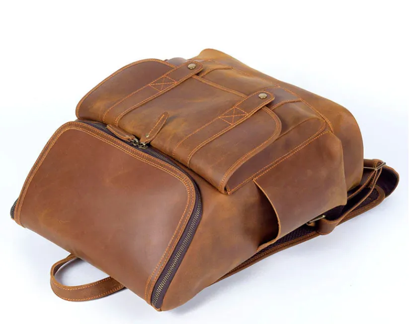 Leather Work Backpack  | Pacific Ocean