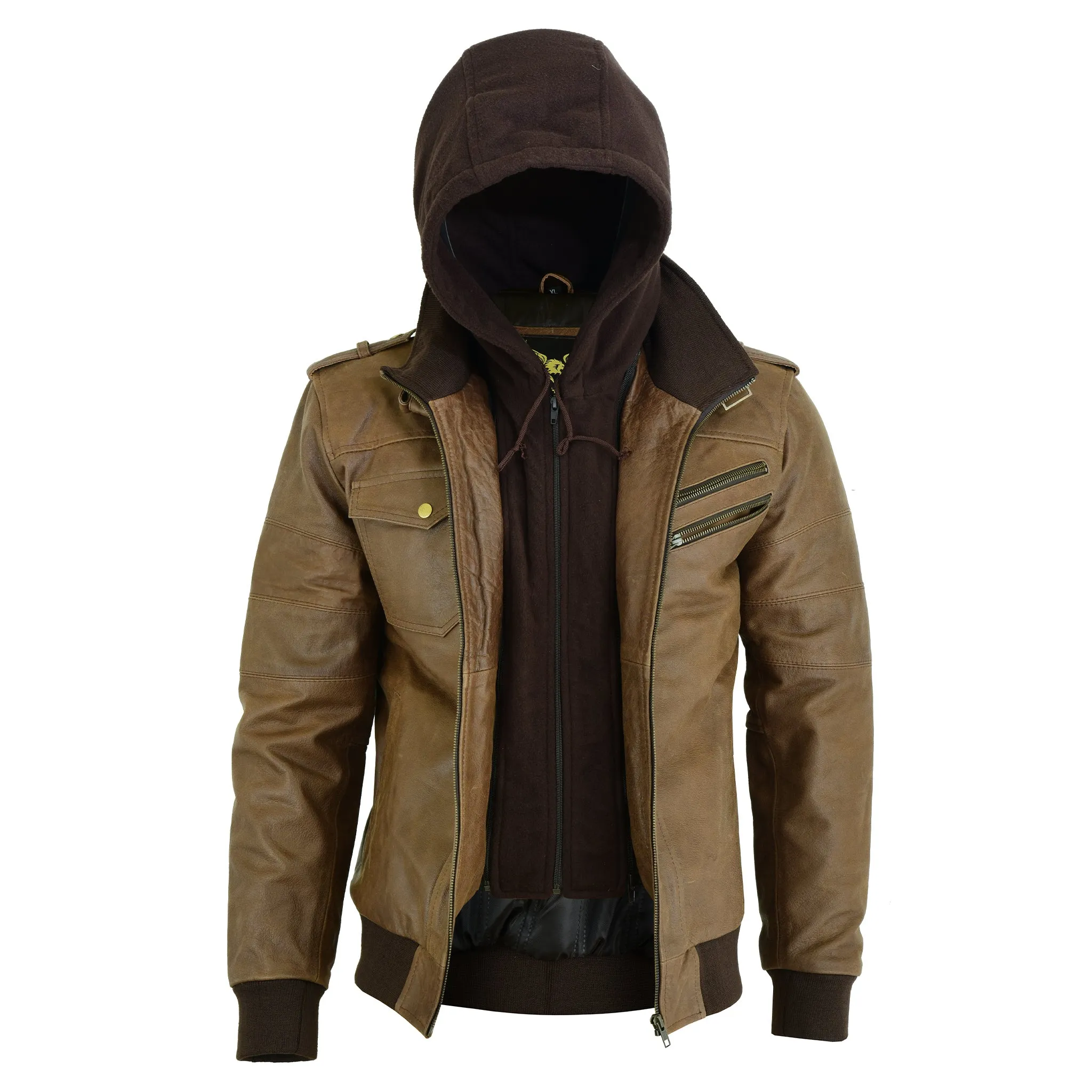 Leatherick Men’s Buffalo Victor Brown Leather Jacket