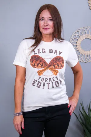 Leg Day, Turkey Edition Natural Graphic Tee - A3671NA