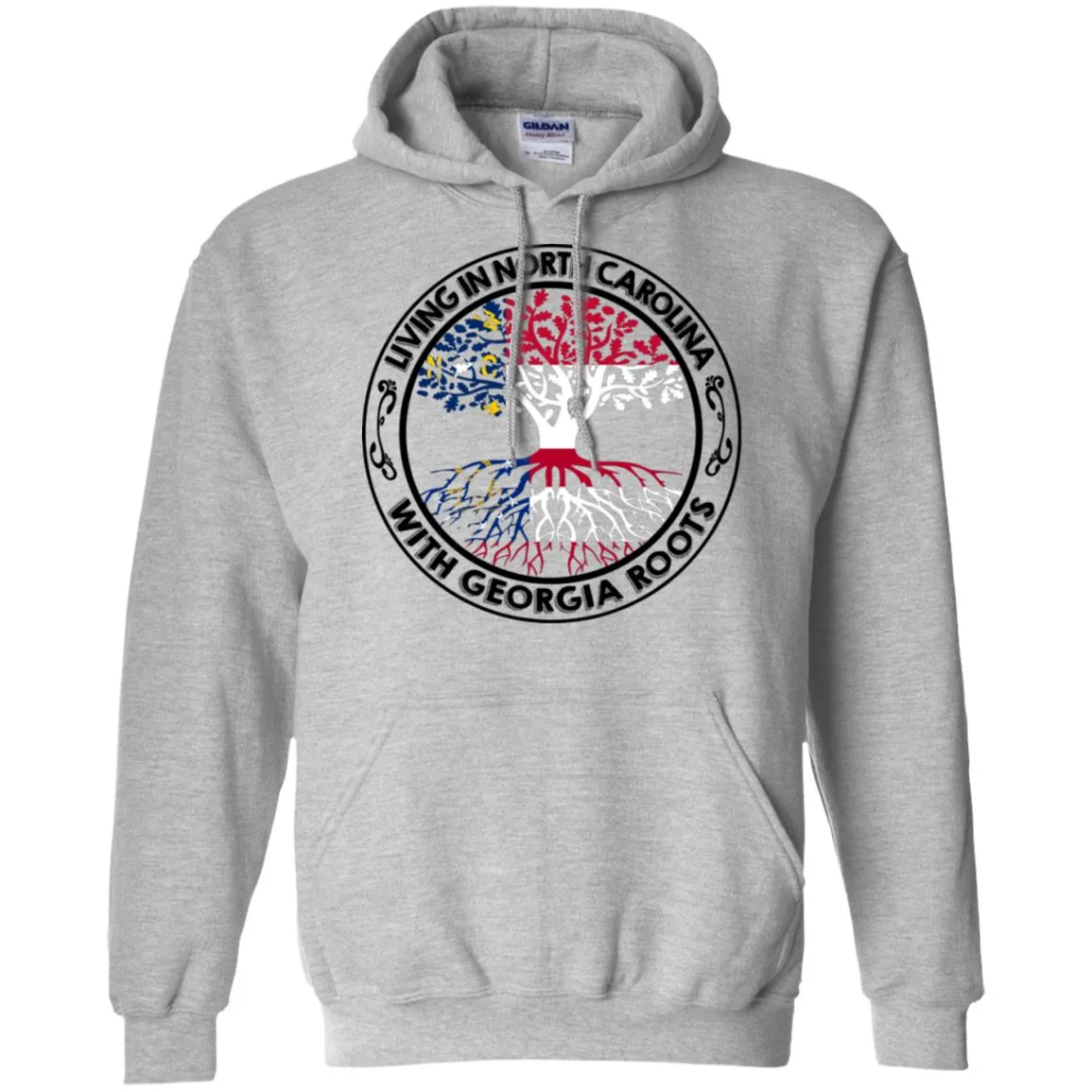 Living In North Carolina With Georgia Roots T-Shirt