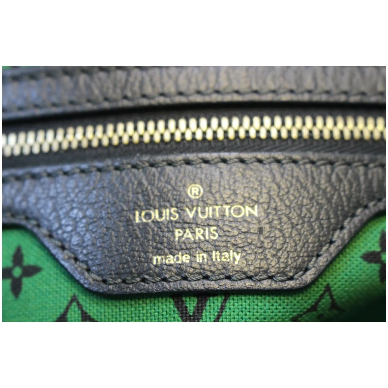 LOUIS VUITTON Ailleurs Cabas GM Printed Canvas Shoulder Bag Green