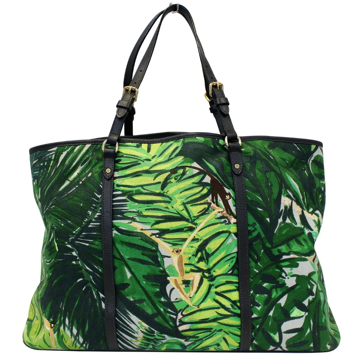 LOUIS VUITTON Ailleurs Cabas GM Printed Canvas Shoulder Bag Green