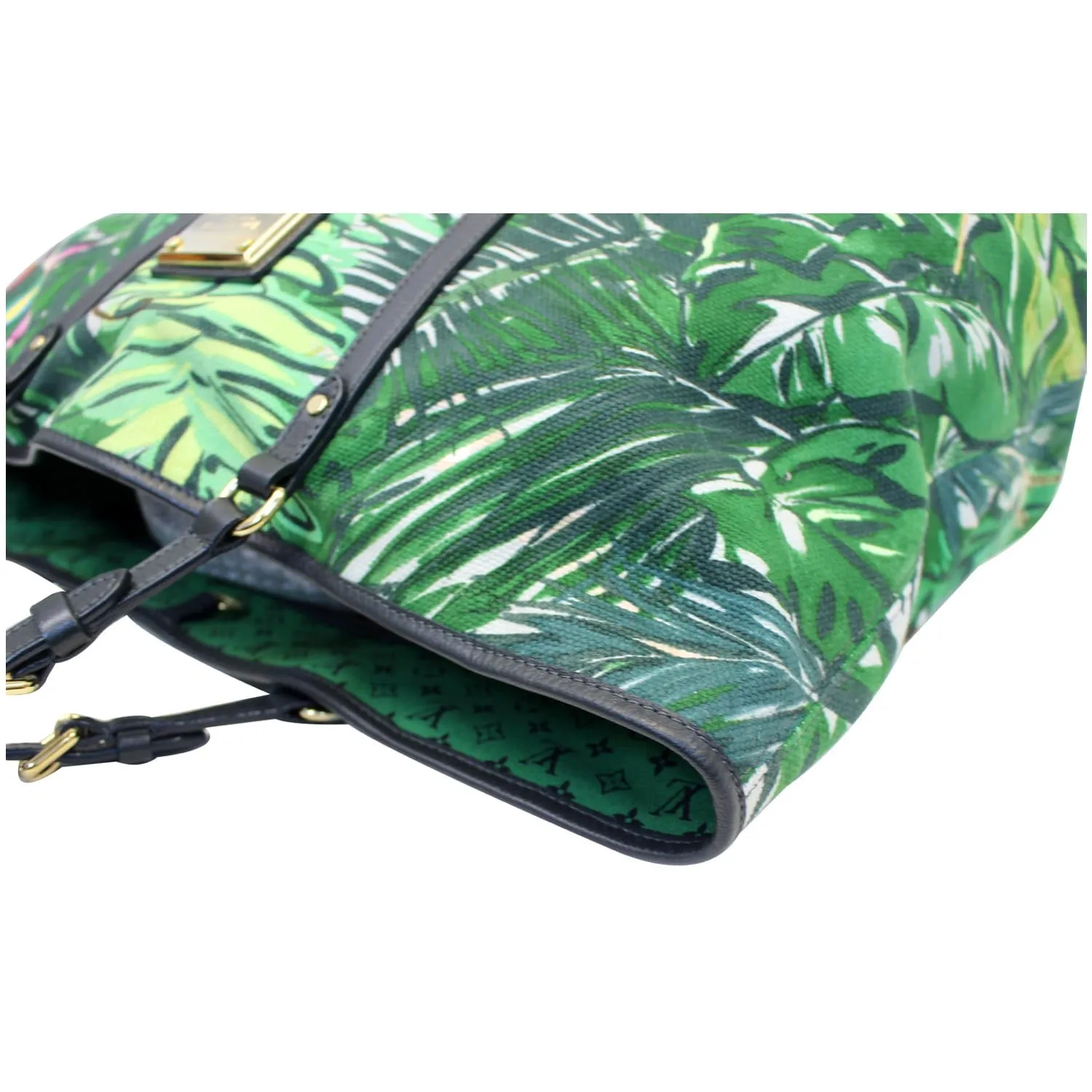 LOUIS VUITTON Ailleurs Cabas GM Printed Canvas Shoulder Bag Green
