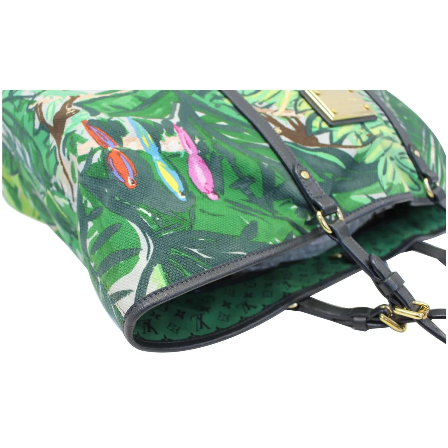 LOUIS VUITTON Ailleurs Cabas GM Printed Canvas Shoulder Bag Green
