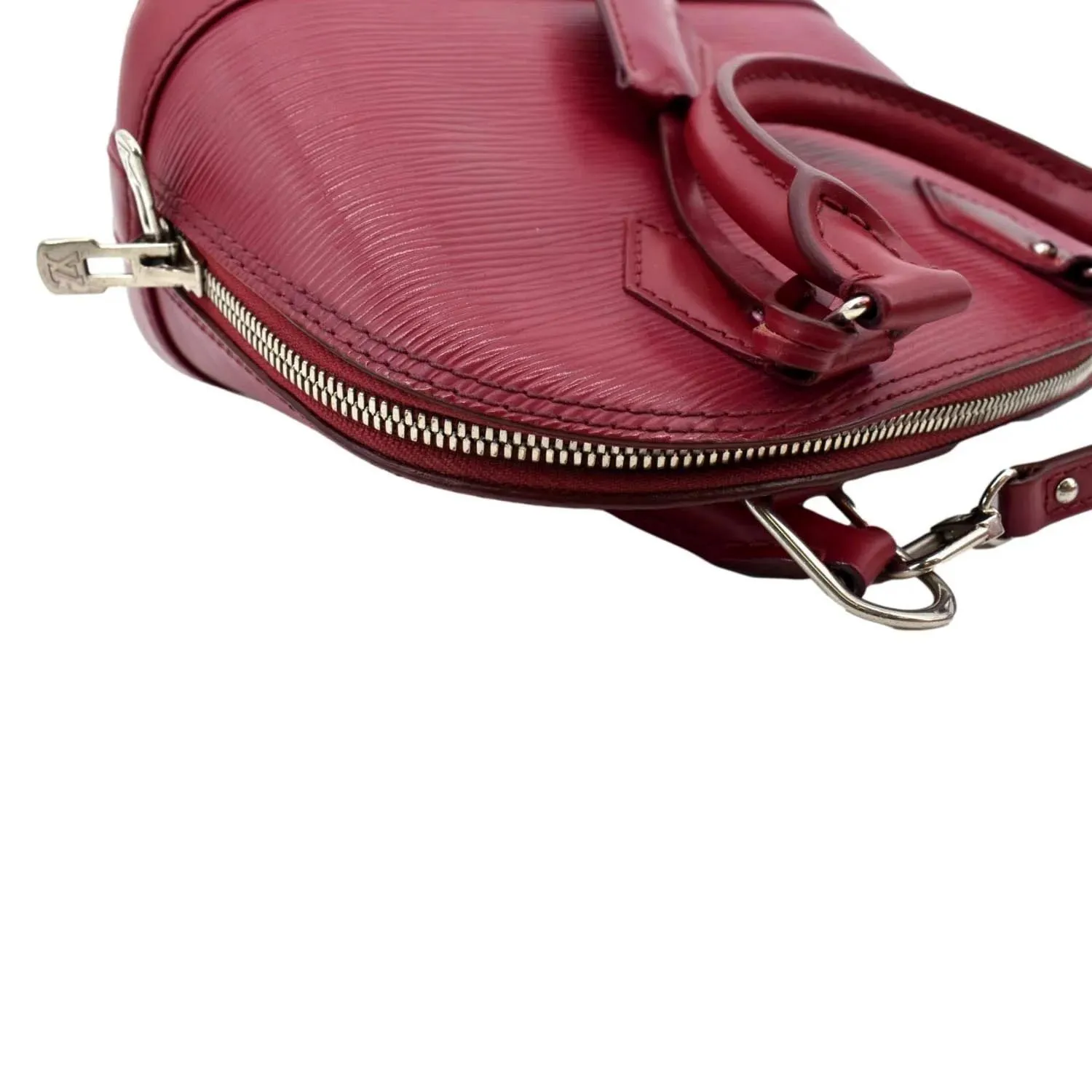 LOUIS VUITTON Alma BB Epi Leather Satchel Crossbody Bag Red