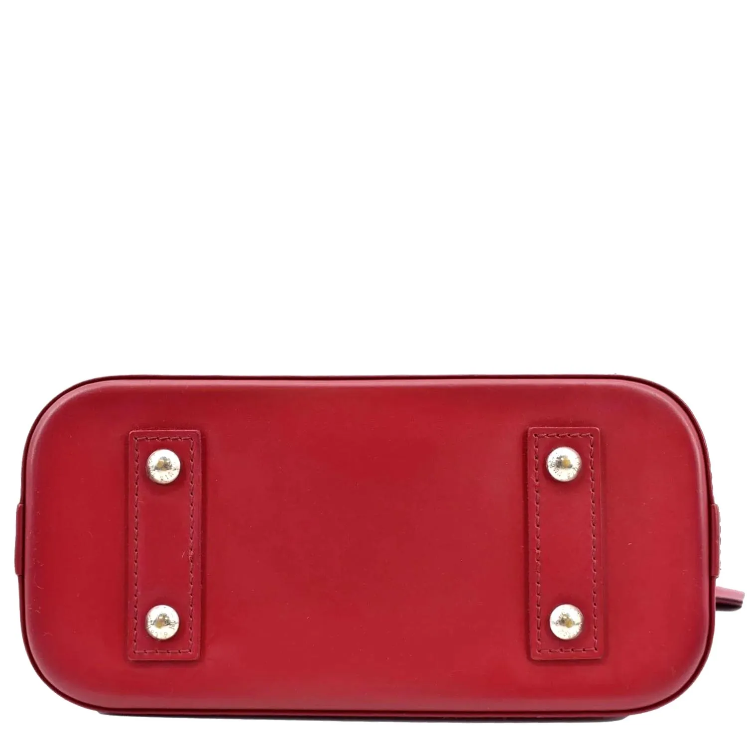 LOUIS VUITTON Alma BB Epi Leather Satchel Crossbody Bag Red