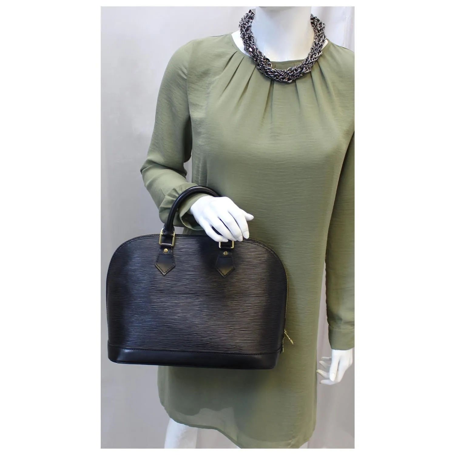 Louis Vuitton Alma Epi Leather Satchel Bag - LV Alma