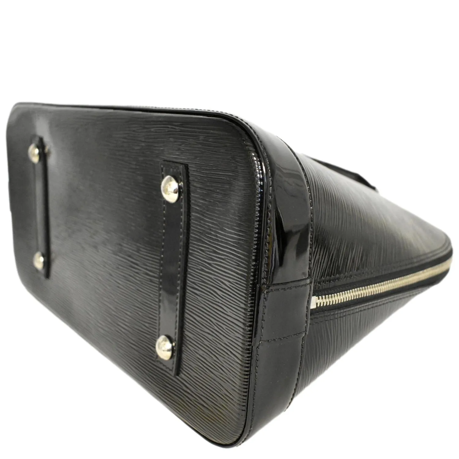 LOUIS VUITTON Alma GM Electric Epi Leather Satchel Bag Black