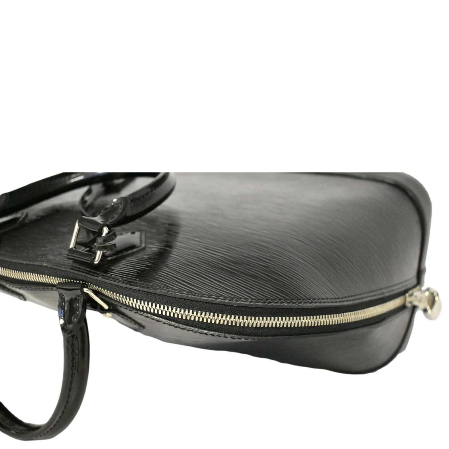 LOUIS VUITTON Alma GM Electric Epi Leather Satchel Bag Black