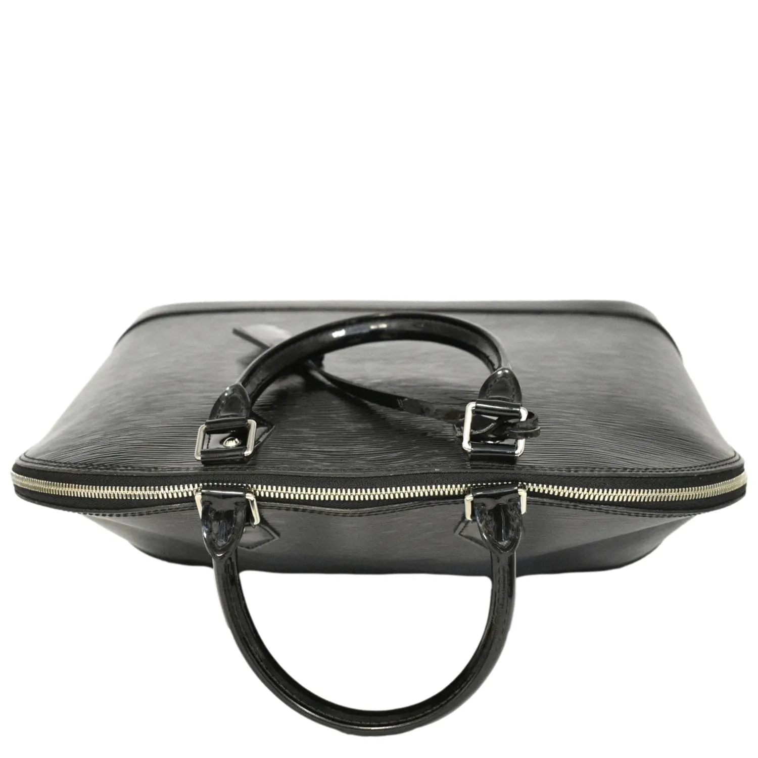 LOUIS VUITTON Alma GM Electric Epi Leather Satchel Bag Black