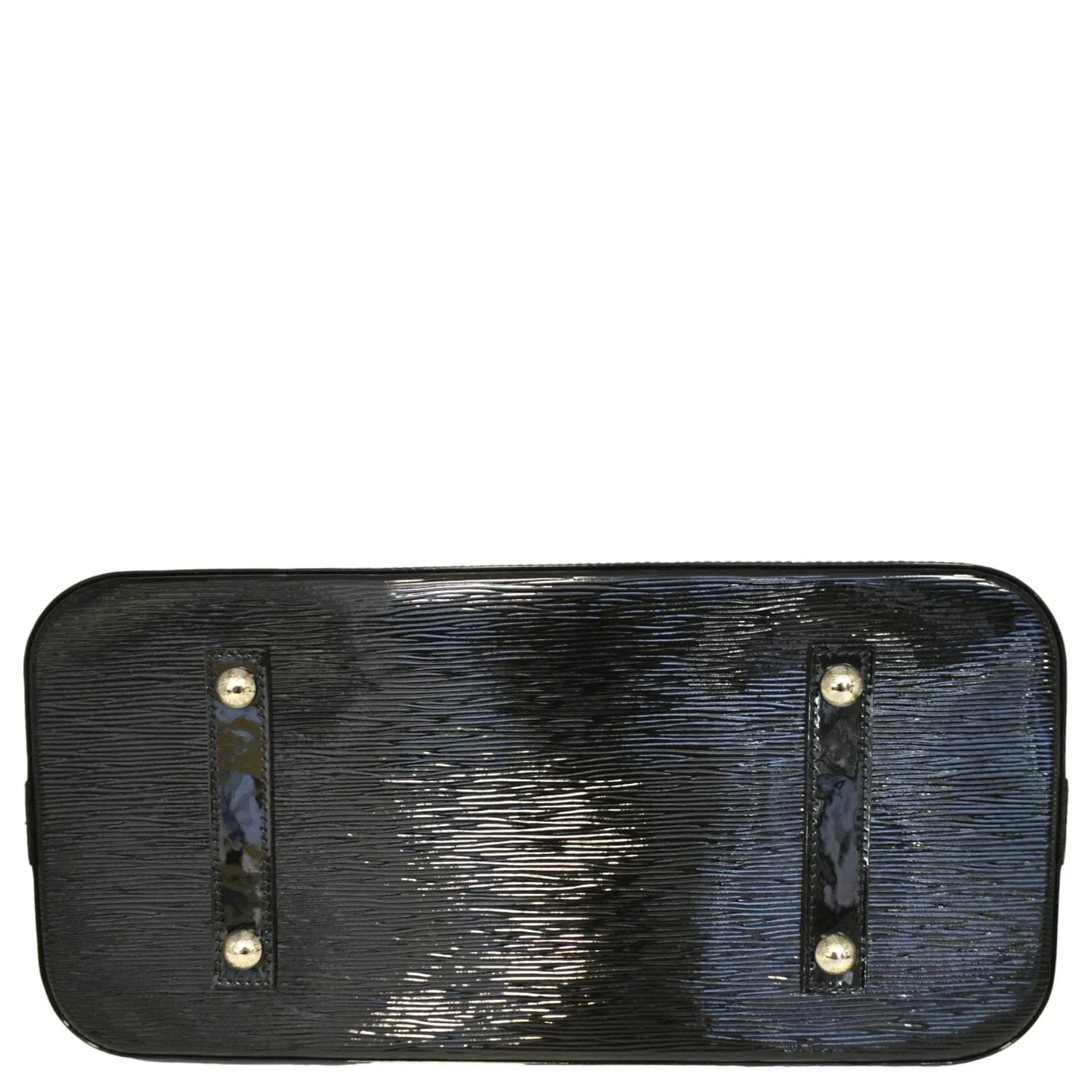 LOUIS VUITTON Alma GM Electric Epi Leather Satchel Bag Black