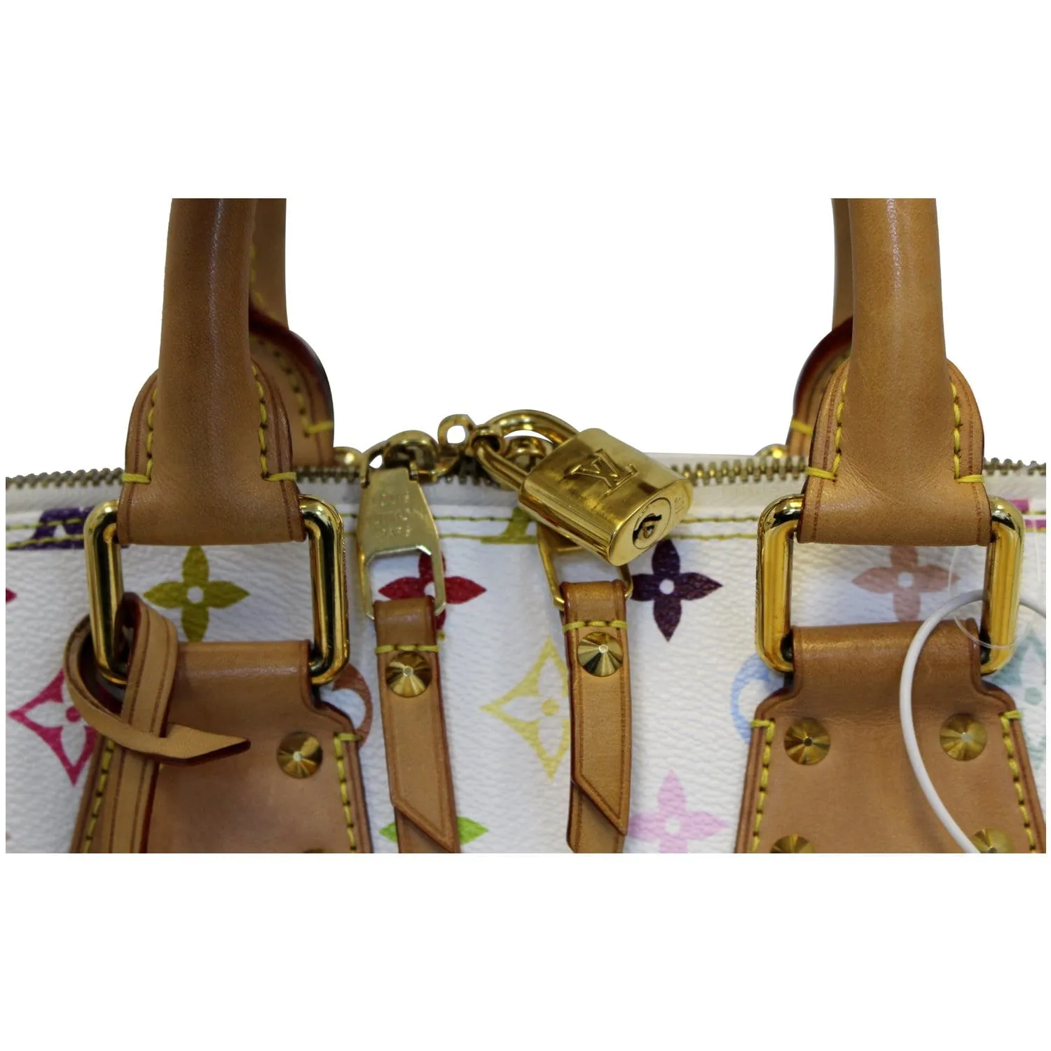 LOUIS VUITTON Alma GM Multicolor White Satchel Handbag