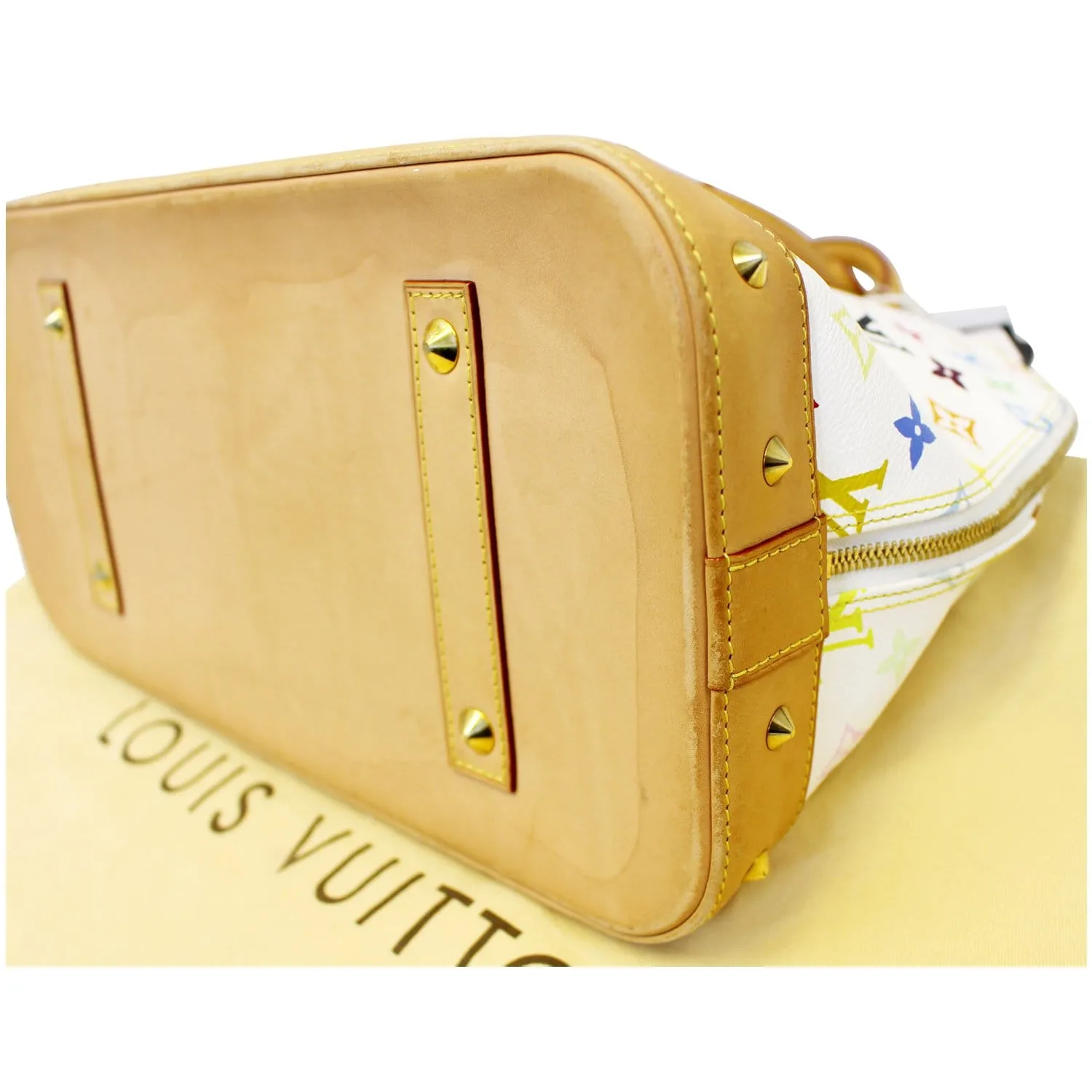 LOUIS VUITTON Alma GM Multicolor White Satchel Handbag