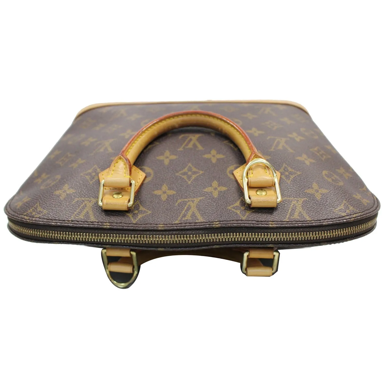 LOUIS VUITTON Alma Monogram Canvas Satchel Bag Brown - 20% OFF