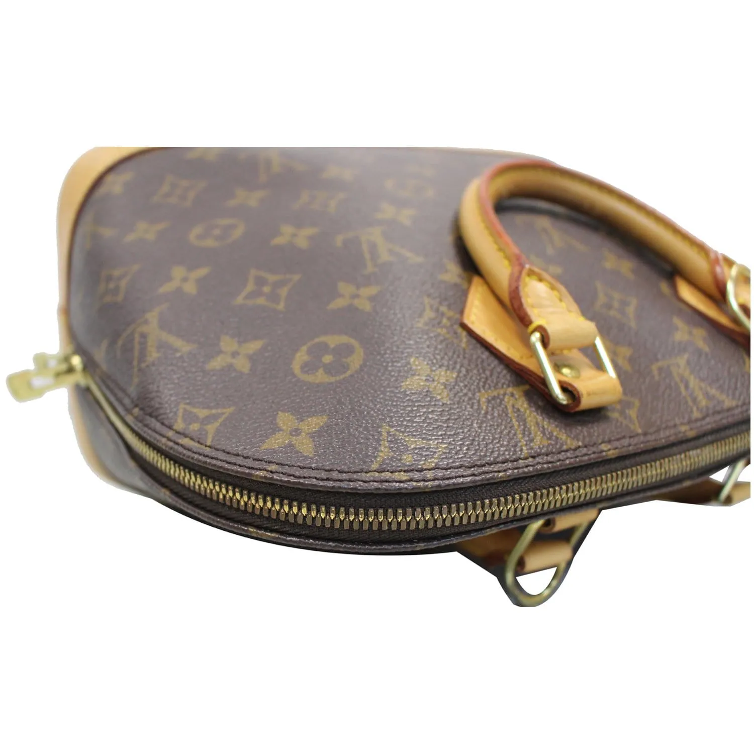 LOUIS VUITTON Alma Monogram Canvas Satchel Bag Brown - 20% OFF