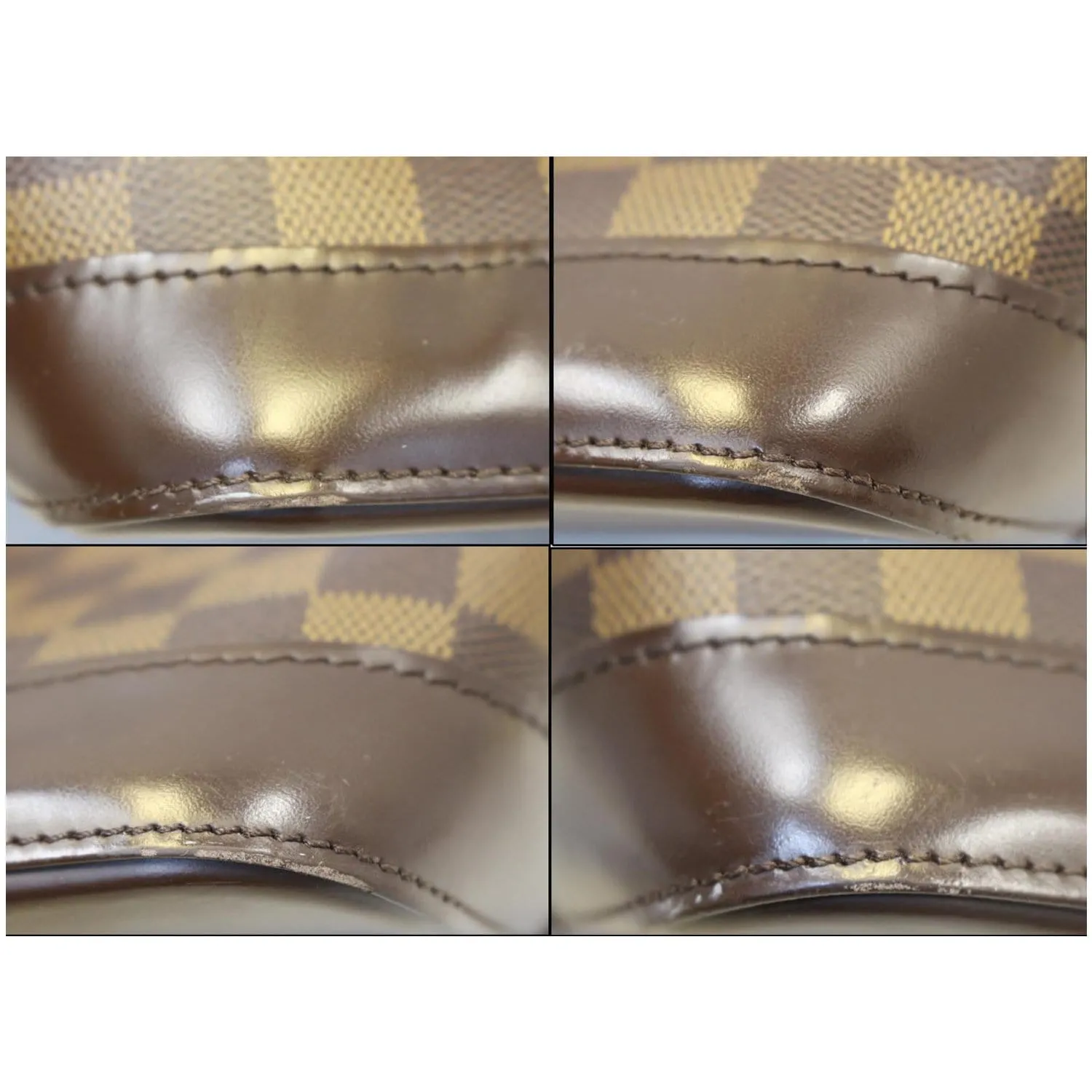 Louis Vuitton Alma PM Damier Ebene Satchel Bag Brown