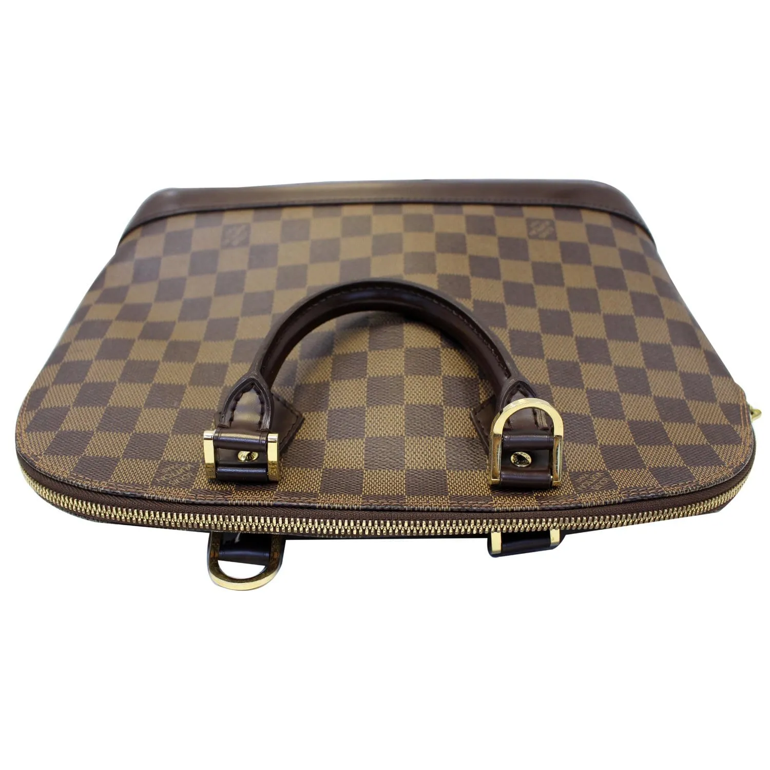 Louis Vuitton Alma PM Damier Ebene Satchel Bag Brown