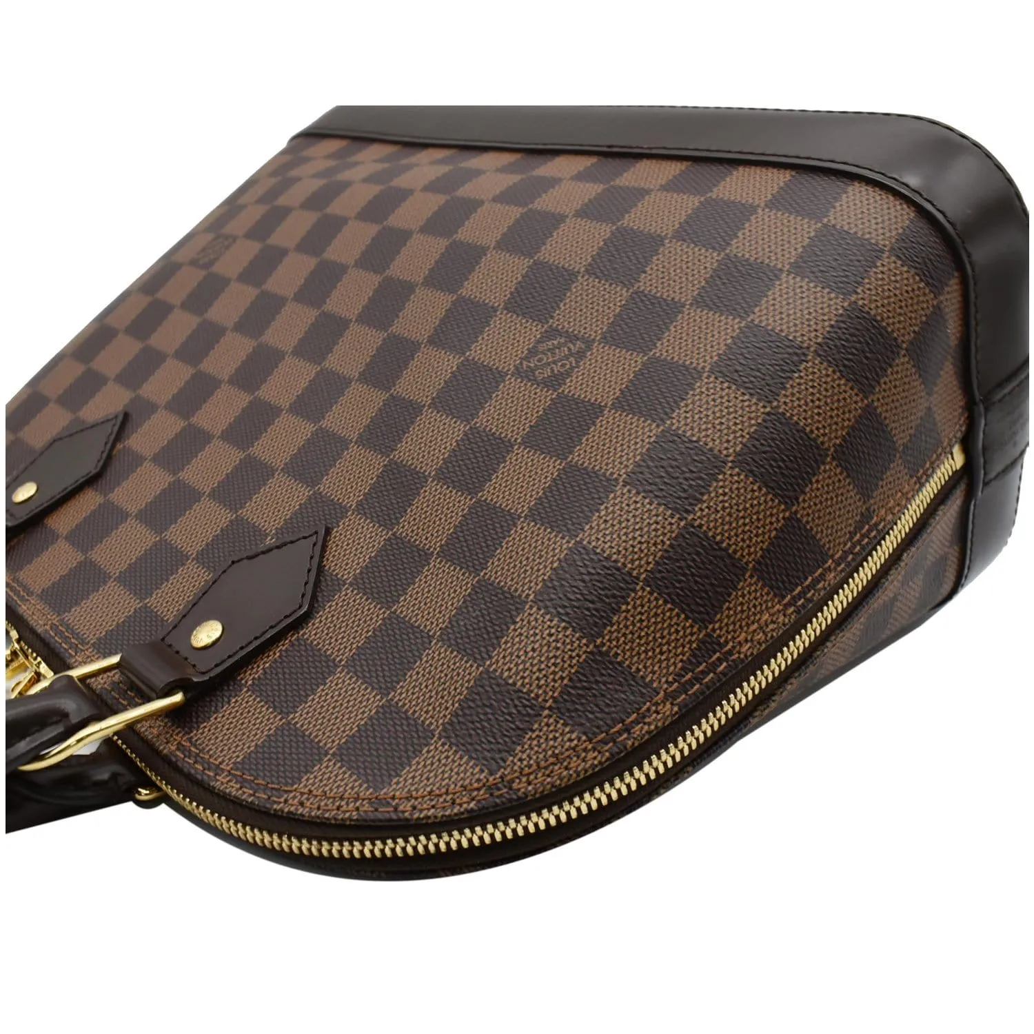 LOUIS VUITTON Alma PM Damier Ebene Satchel Bag Brown
