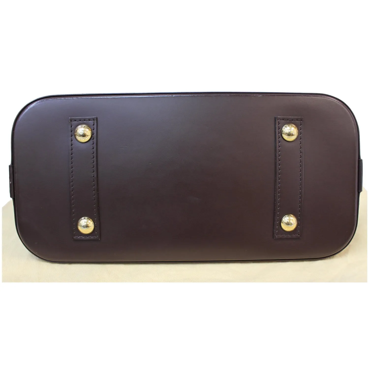 LOUIS VUITTON Alma PM Damier Ebene Satchel Bag Brown