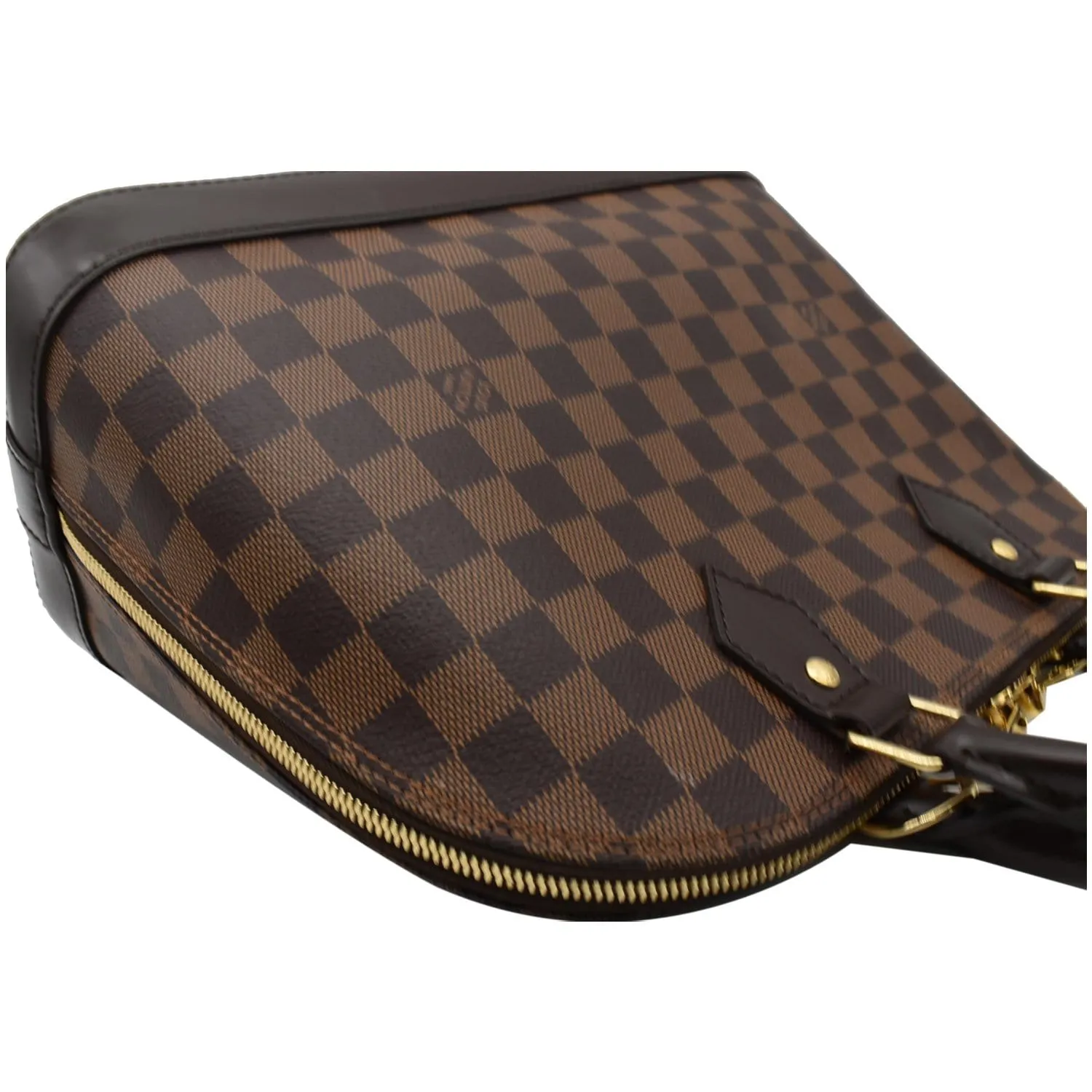 LOUIS VUITTON Alma PM Damier Ebene Satchel Bag Brown