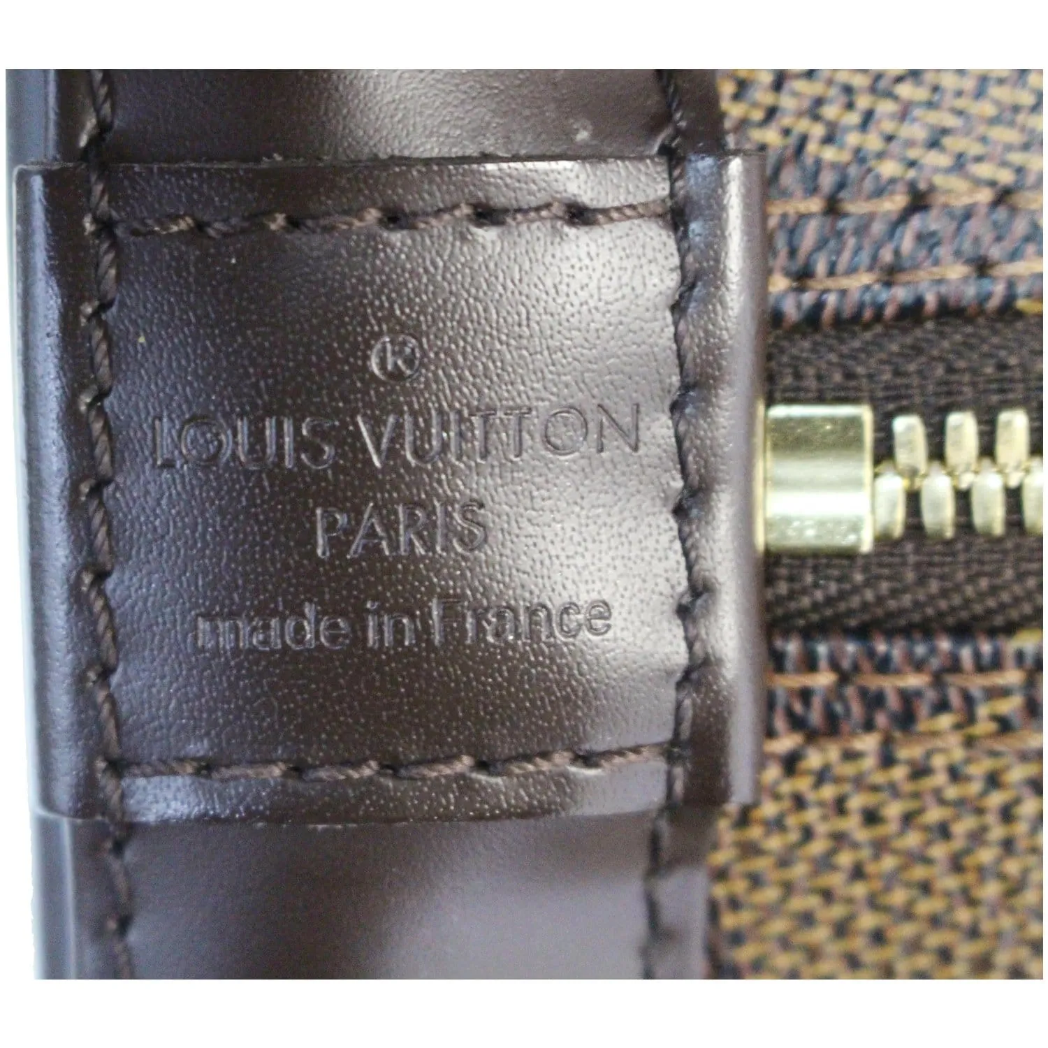 LOUIS VUITTON Alma PM Damier Ebene Satchel Bag Brown