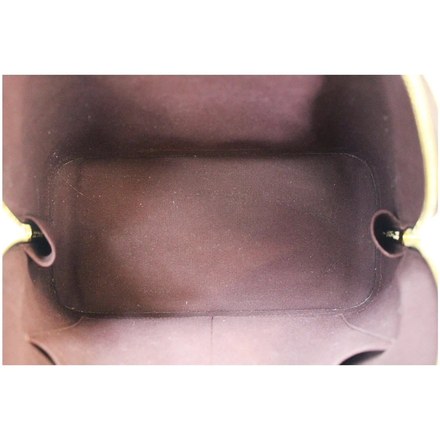 LOUIS VUITTON Alma PM Damier Ebene Satchel Bag Brown