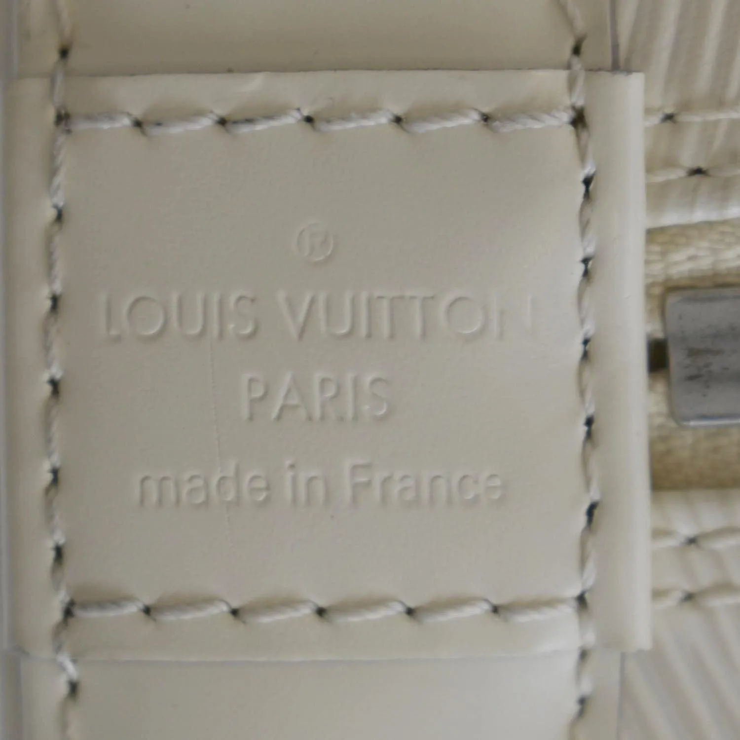 LOUIS VUITTON Alma PM Epi Leather Satchel Bag Ivory