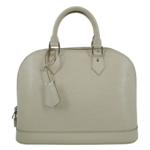 LOUIS VUITTON Alma PM Epi Leather Satchel Bag Ivory