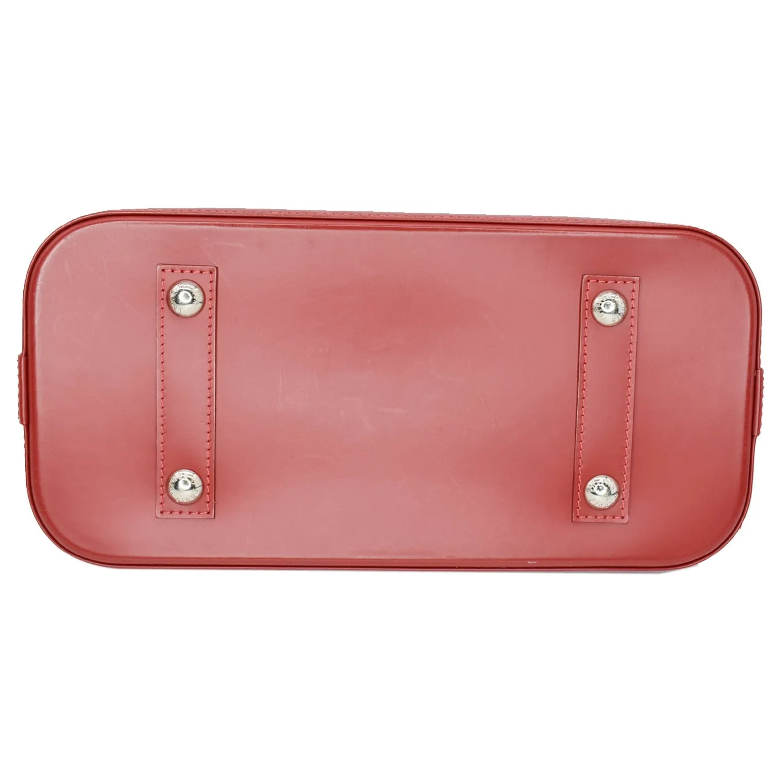 LOUIS VUITTON Alma PM Epi Leather Satchel Bag Red