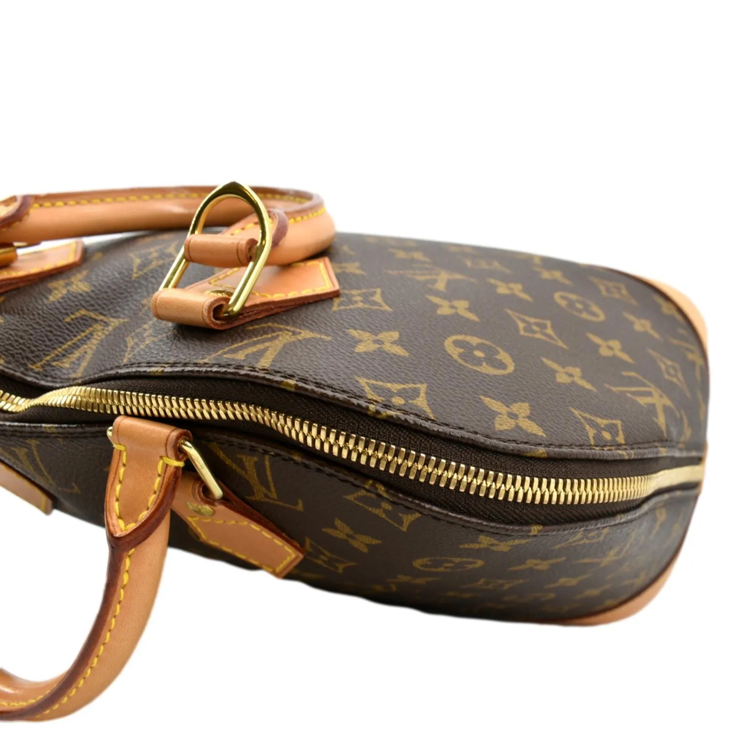 LOUIS VUITTON Alma PM Monogram Canvas Satchel Bag Brown
