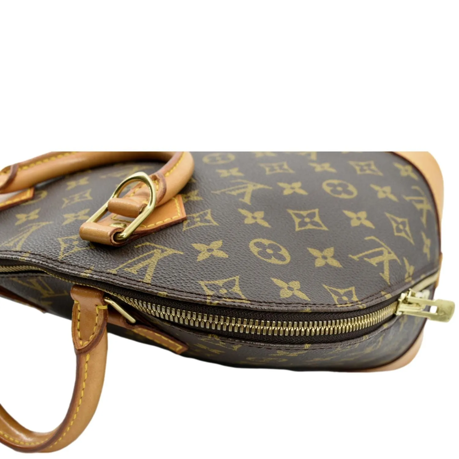 LOUIS VUITTON Alma PM Monogram Canvas Satchel Bag Brown
