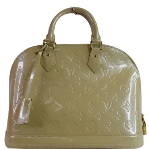 LOUIS VUITTON Alma PM Monogram Vernis Satchel Bag Cream - 20% OFF