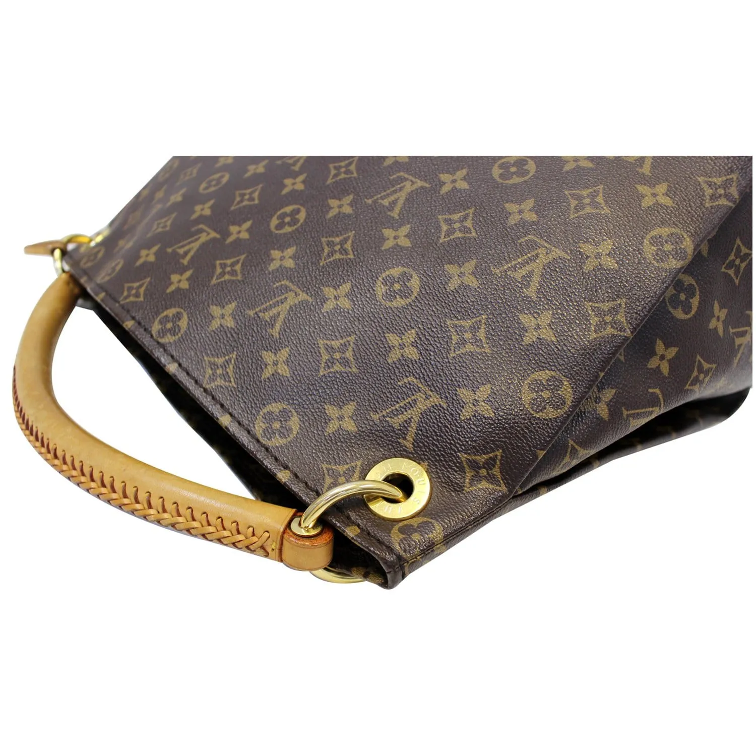 LOUIS VUITTON Artsy MM Monogram Canvas Shoulder Bag Brown