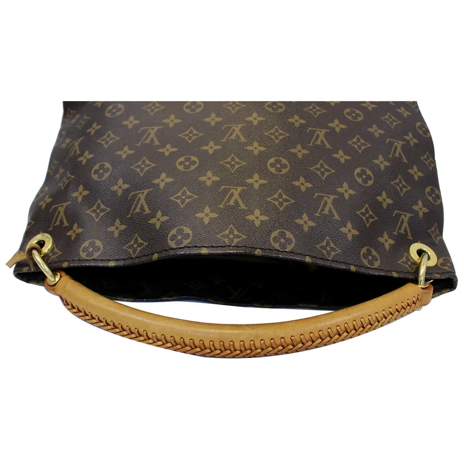 LOUIS VUITTON Artsy MM Monogram Canvas Shoulder Bag Brown