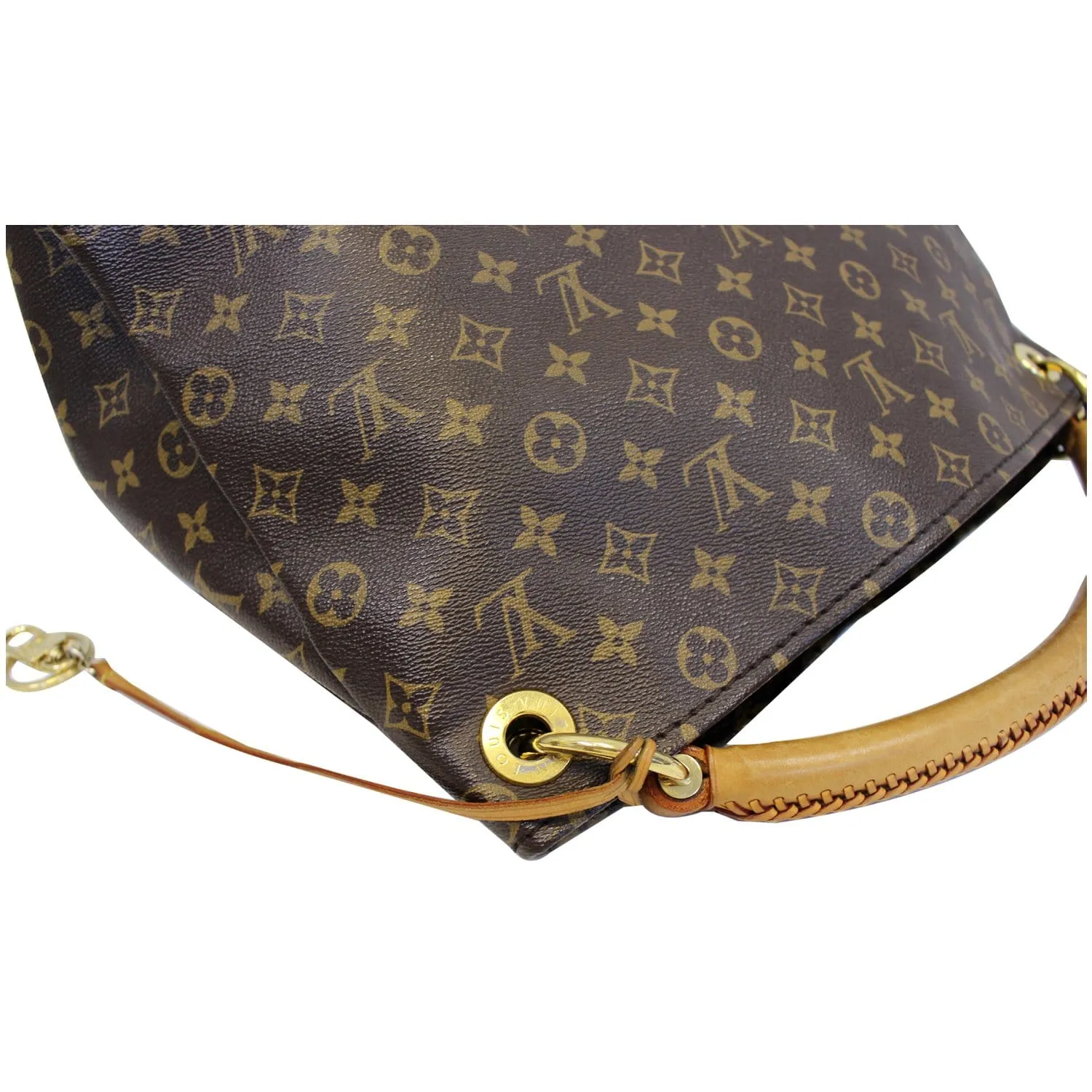 LOUIS VUITTON Artsy MM Monogram Canvas Shoulder Bag Brown