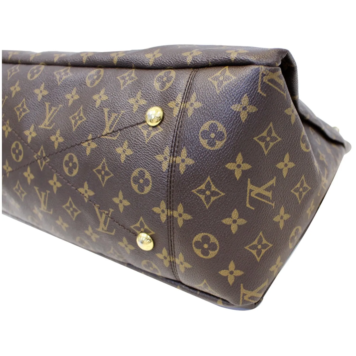 LOUIS VUITTON Artsy MM Monogram Canvas Shoulder Bag Brown