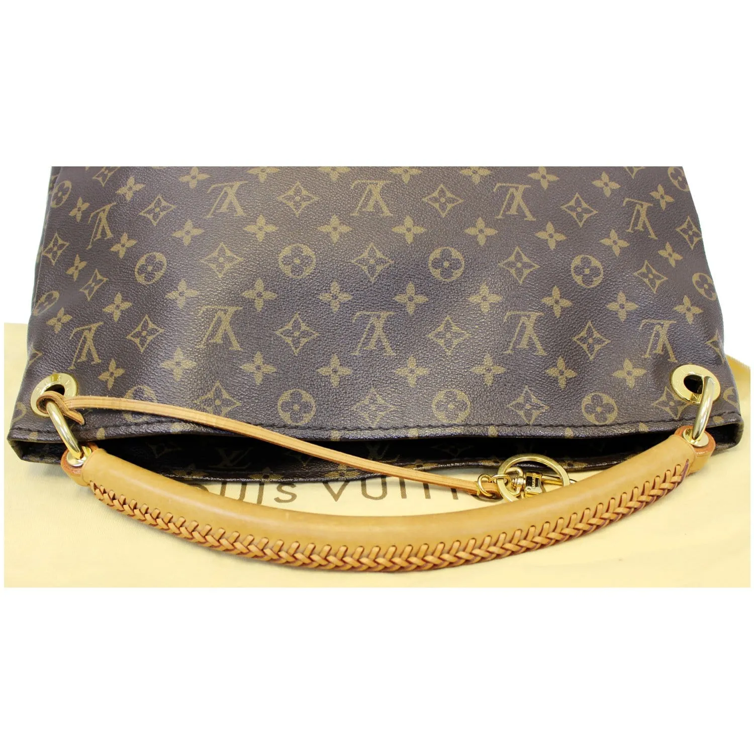 LOUIS VUITTON Artsy MM Monogram Canvas Shoulder Bag Brown