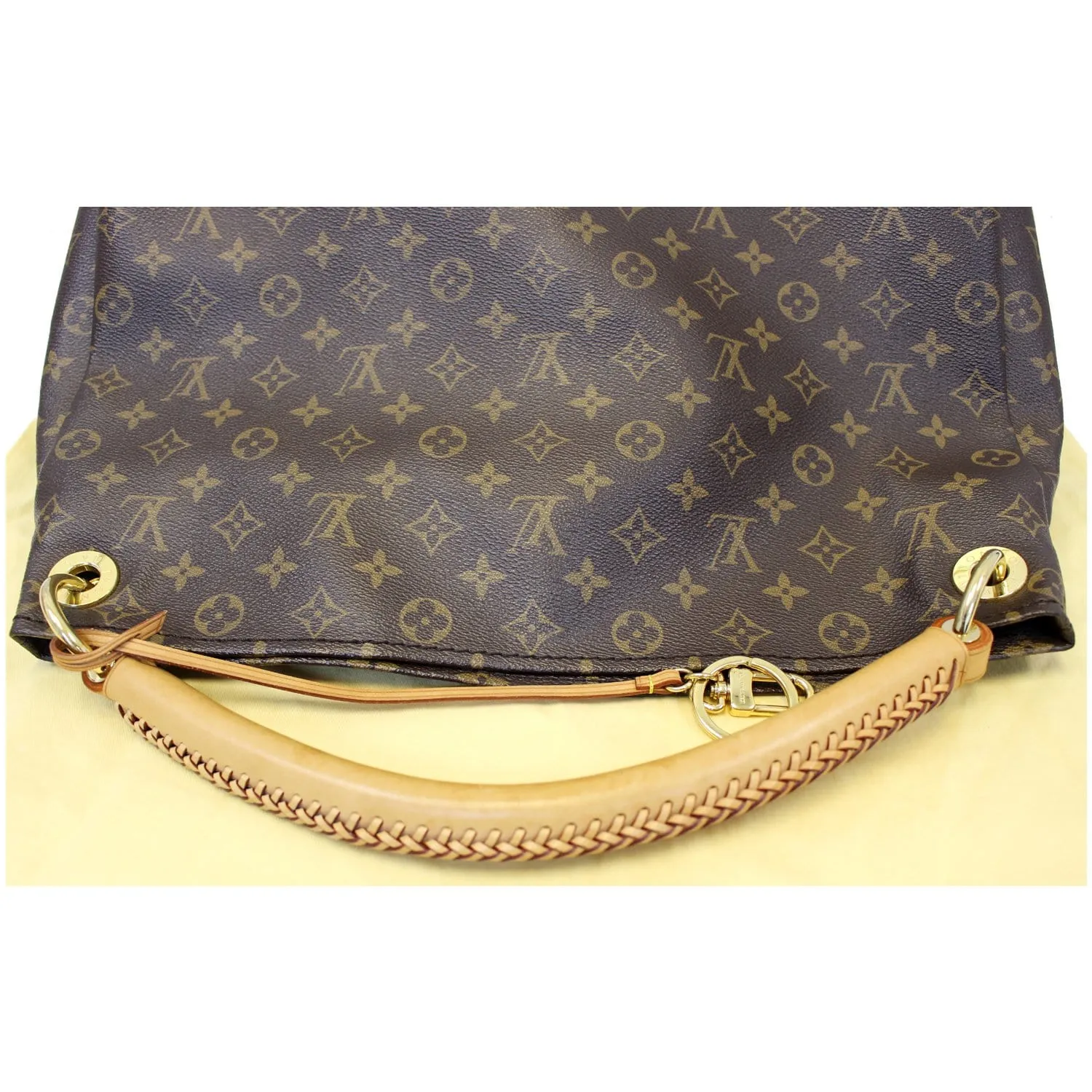 LOUIS VUITTON Artsy MM Monogram Canvas Shoulder Bag Brown