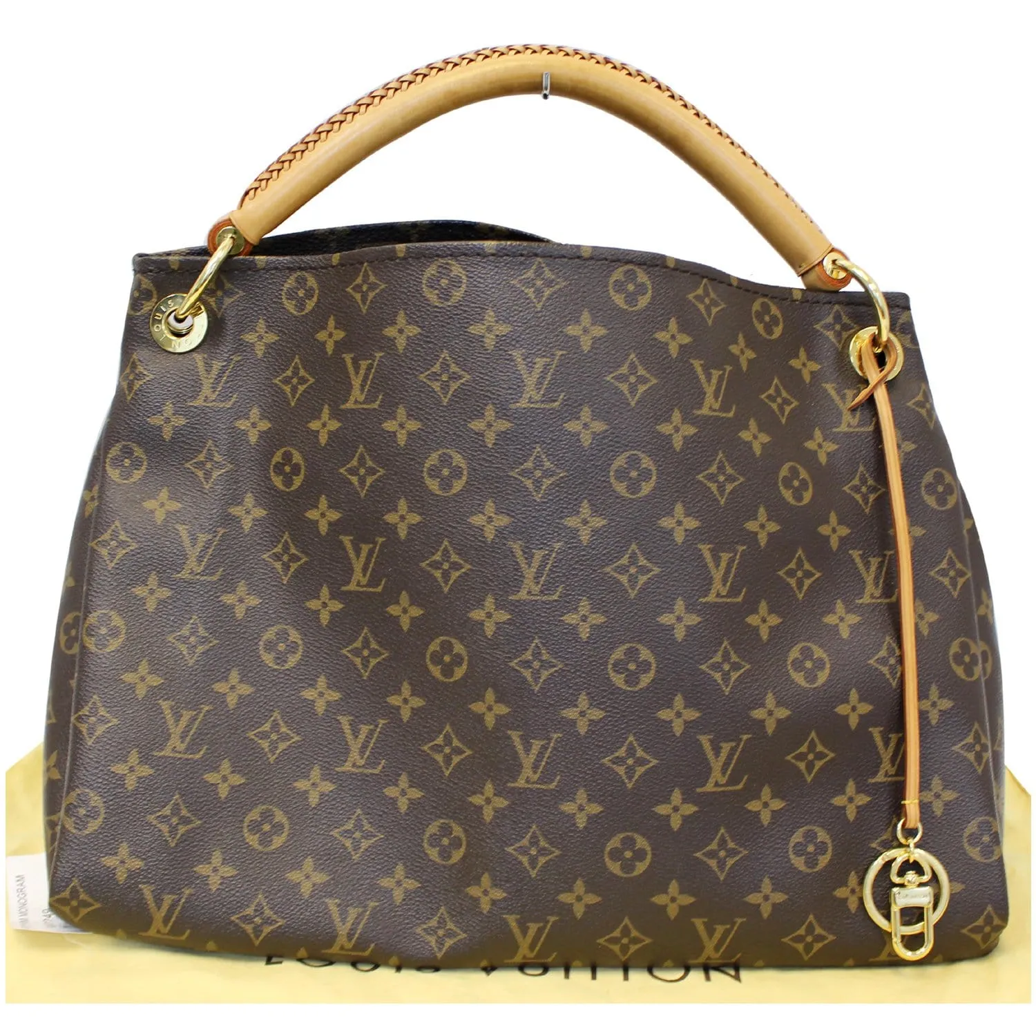 LOUIS VUITTON Artsy MM Monogram Canvas Shoulder Bag Brown