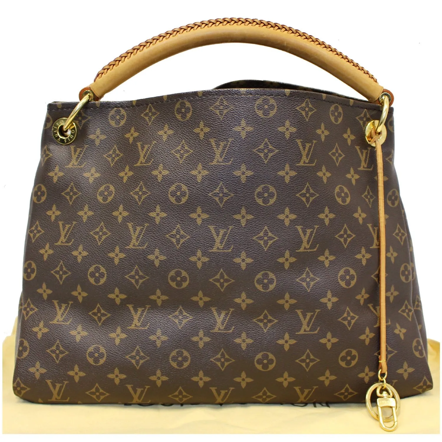 LOUIS VUITTON Artsy MM Monogram Canvas Shoulder Bag Brown