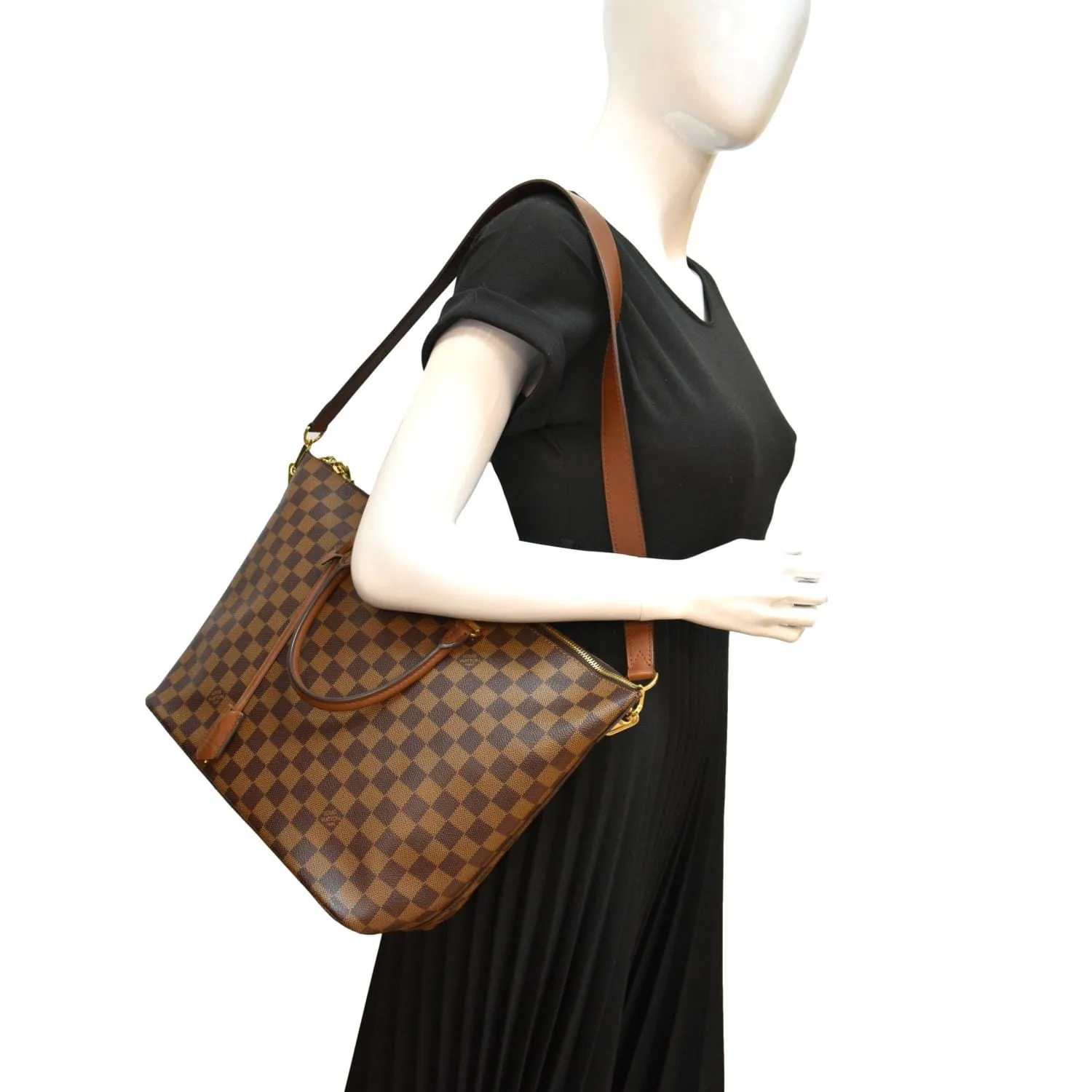 LOUIS VUITTON Belmont Damier Ebene Shoulder Bag Brown - Hot Deals