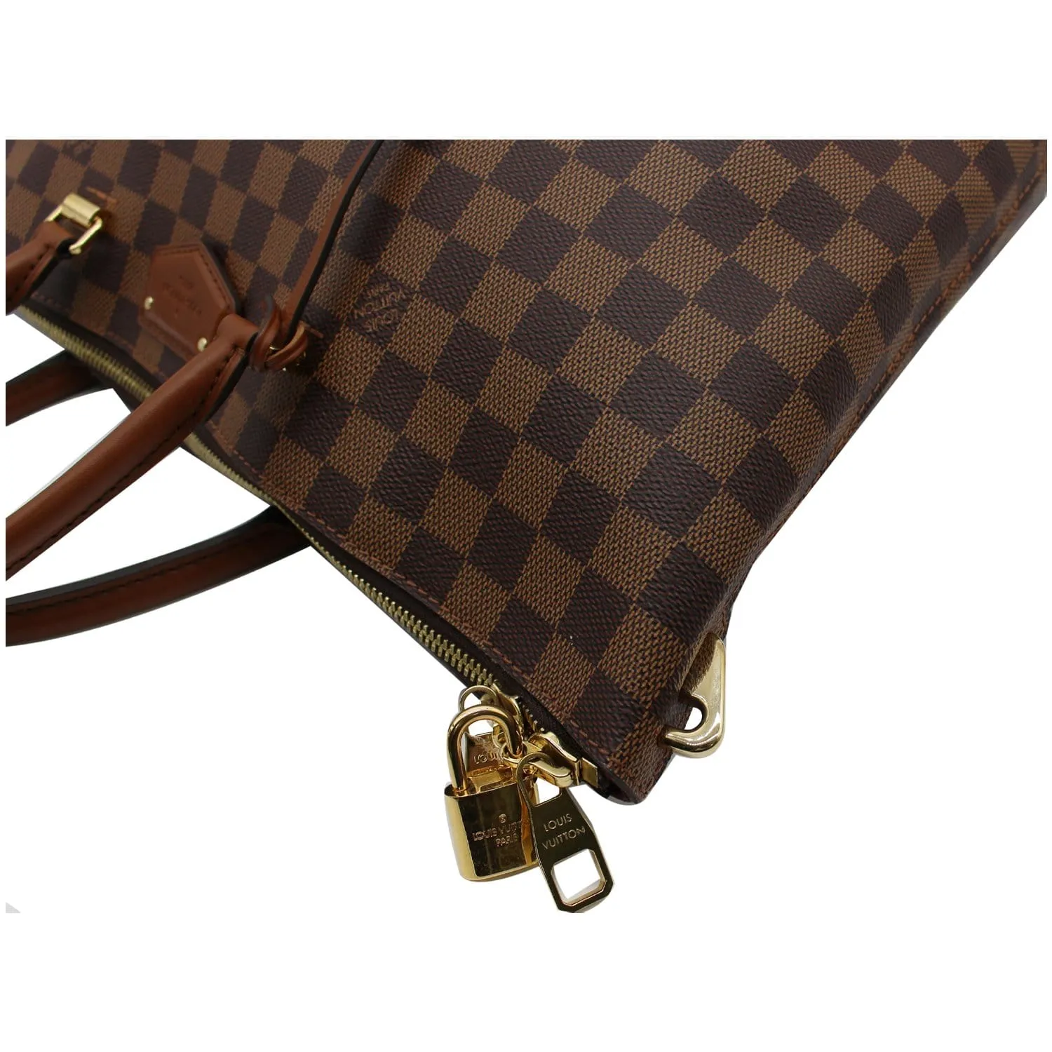 LOUIS VUITTON Belmont Damier Ebene Shoulder Bag Brown