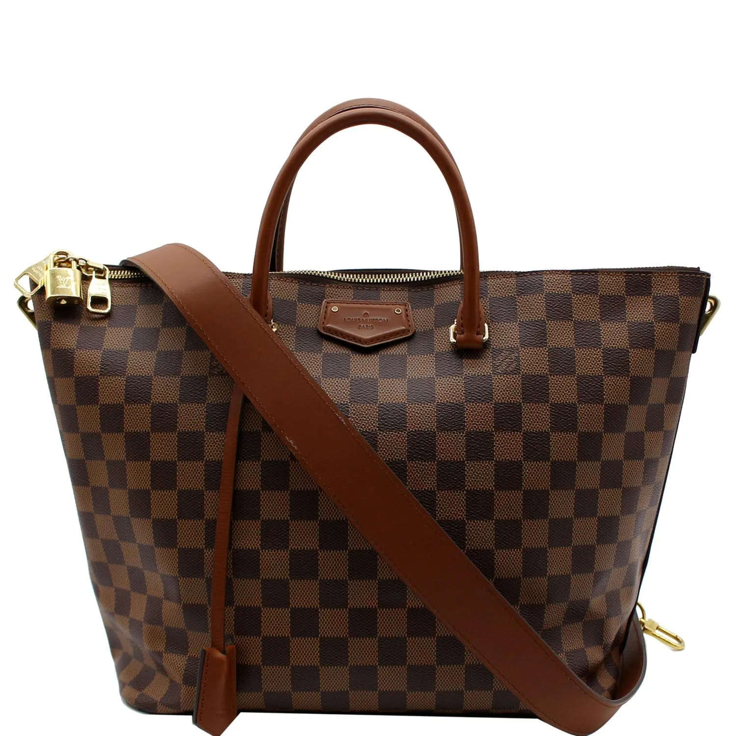 LOUIS VUITTON Belmont Damier Ebene Shoulder Bag Brown