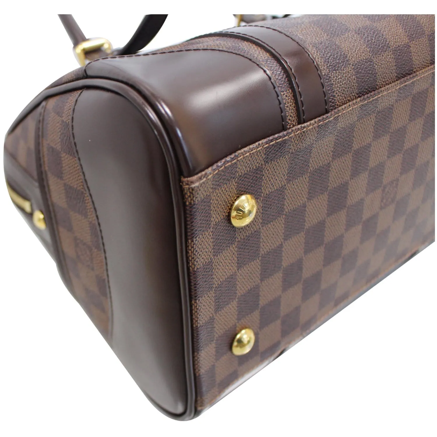 LOUIS VUITTON Berkeley Damier Ebene Satchel Bag Brown