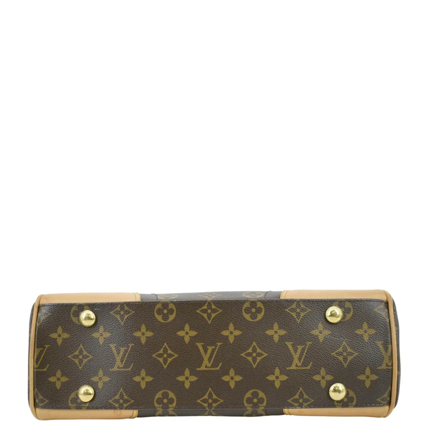 LOUIS VUITTON Beverly MM Monogram Canvas Satchel Bag Brown