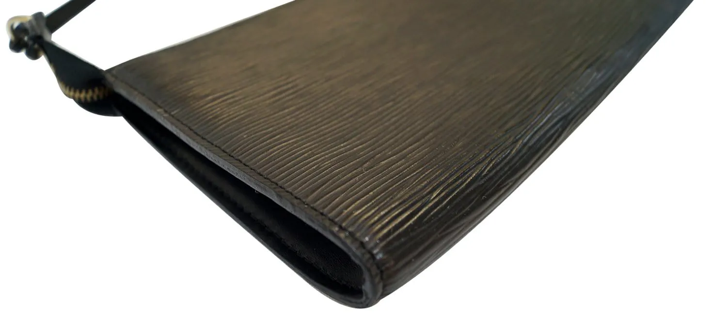 Louis Vuitton Black Epi Leather Pochette Accessories Pouch