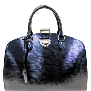 LOUIS VUITTON Black Epi Leather Pont-Neuf GM Satchel Bag