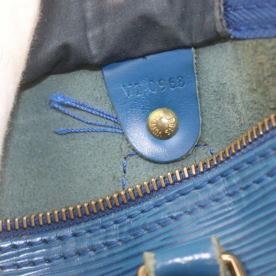 Louis Vuitton Blue Epi Leather Toledo Speedy 25 Boston Bag 863086
