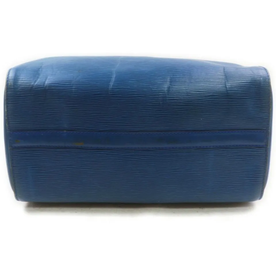 Louis Vuitton Blue Epi Leather Toledo Speedy 25 Boston Bag 863086